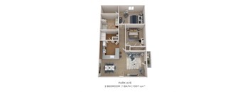 Two Bedroom-1007 Sqft