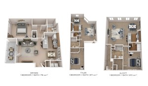 Floorplan Photos Gallery 1 Bedroom 1 Bath