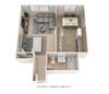 Studio, 1 Bath