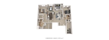 bedroom floor plan | luxury apartments in towson md | the southerly
