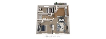 2 Bedroom  1 Bath