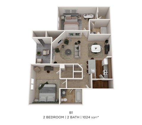 2 Bedroom 2 Bath