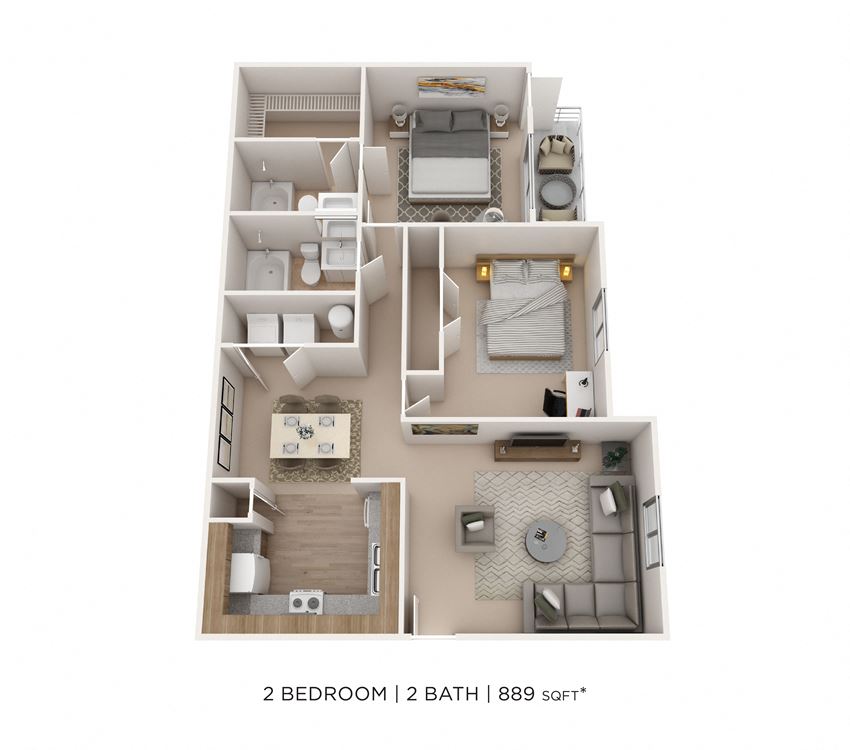 2 Bedroom 2 Bath