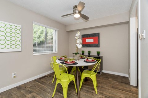 Dining Room with Vinyl Plank Floors
