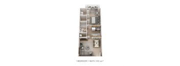 One Bedroom-512 sqft