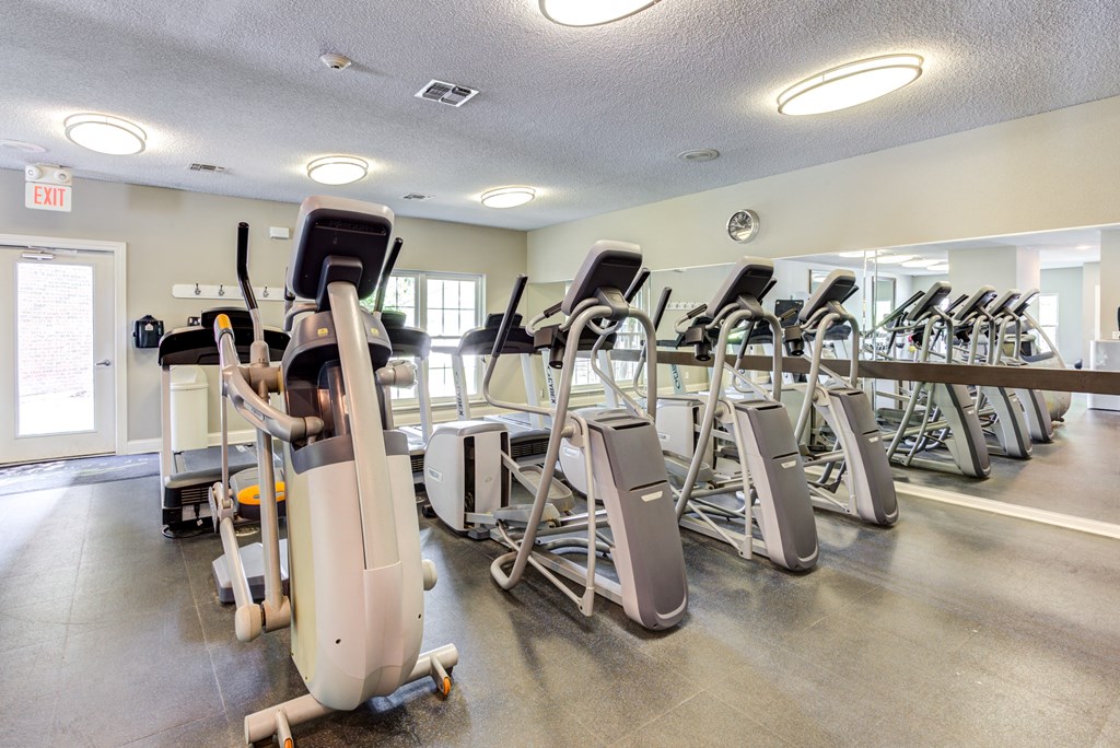 Cardio equipment in the fitness center at The Lakes of Schaumburg Apartment Homes