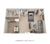 Studio, 1 Bath
