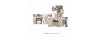 One Bedroom - 670 sqft
