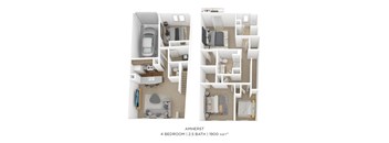 Four Bedroom 2.5 Bath Townhome