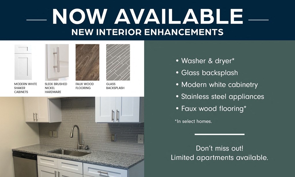 an image of a kitchen with white cabinets and gray countertops