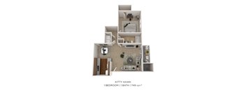 One Bedroom - 749 sqft