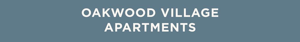 The image is a title slide for Oakwood Village Apartments.