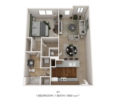 1 Bedroom 1 Bath