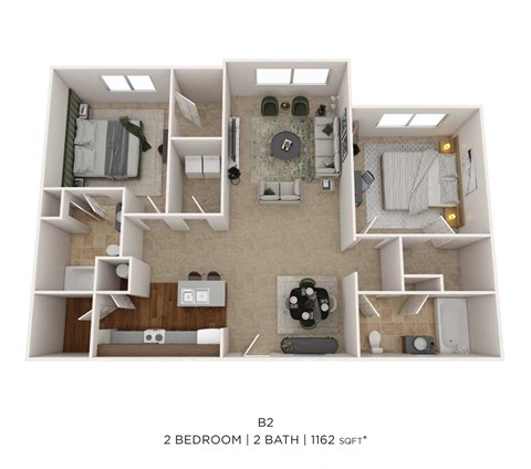 2 Bedroom 2 Bath
