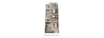One Bedroom- 520 sqft