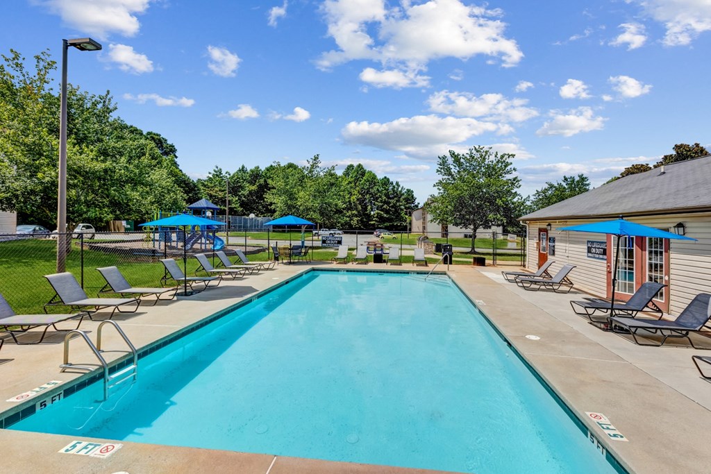 the swimming pool at our apartments