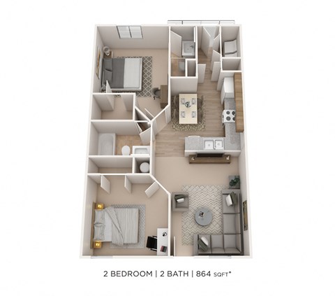 2 Bedroom 2 Bath
