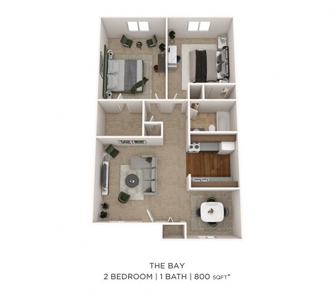 TheBoardwalkAtWestLake_FloorPlans_TheBay_2Bed_1Bath