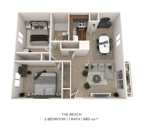a 2100 sq ft floor plan  the beach  2 bedroom 1 bath