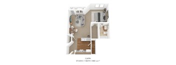 bedroom floor plan | station a apartments | denver, co