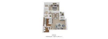 a 2 bedroom floor plan | veneer