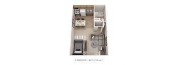 Studio - Waters Edge - 336 sqft