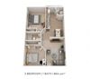 2 Bedroom, 1 Bath
