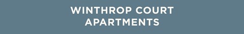 The image displays the text "Winthrop Court Apartments" in a large, bold font centered on a plain background.