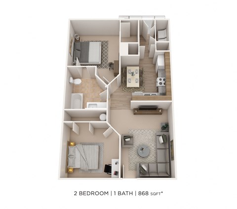 2 Bedroom  1 Bath