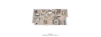 Two Bedroom 2 Bath-1100 sqft