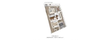 One Bedroom - Chelsea III - 830 sqft