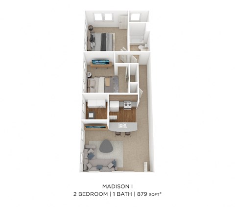 2 Bedroom  1 Bath