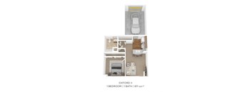 One Bedroom - Oxford II - 611 sqft