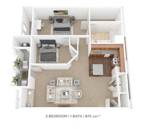 a bedroom floor plan with a bathroom and a living room