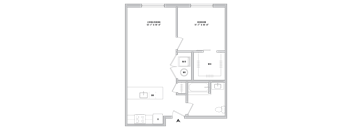 1 Bed-1 Bath-A2