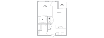1 Bed-1 Bath-A3