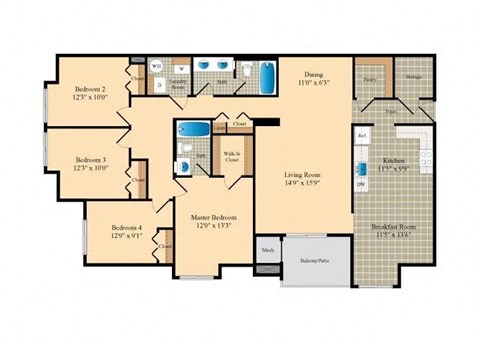 three level floor plan of a home with bedrooms and a garage