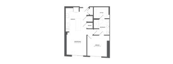 Sora at Spring Quarter - 1 Bed, 1 Bathroom apartment, 754 sq. ft. floor plan