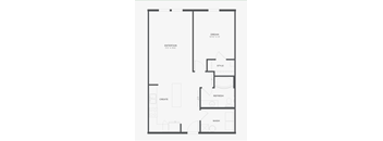 an illustration of a hypothetical floor plan with an open floor plan