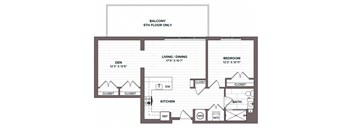 a floor plan of a house with a bedroom and a living room