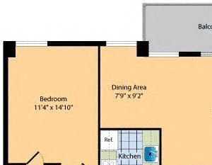 McLean VA 1 bedroom apartments with balcony