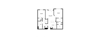 a floor plan of a residence with an open floor plan