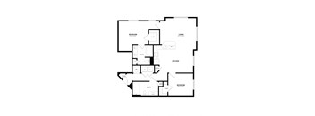 a floor plan of a residence with an open floor plan