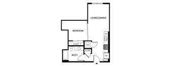 A black and white drawing of a floor plan for a home.