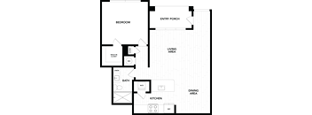 A black and white floor plan of a house with labeled rooms.