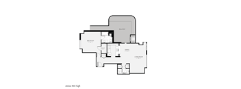 A floor plan of a property named Anise 845 Sqft.