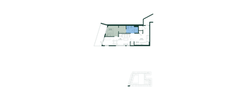 a floor plan of a home with a bedroom and a living room
