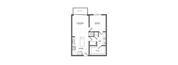 a floor plan of a bedroom apartment
