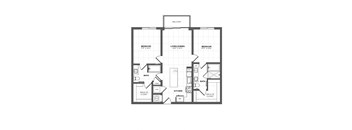 a floor plan of a bedroom apartment