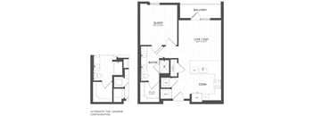 blueprint of floor plan of the first and second floors